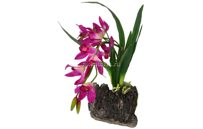 Искусственное растение Lucky Reptile "Орхидея фиолетовая", 40 см
