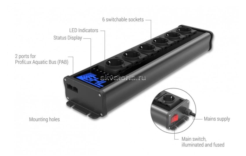 Управляемая розетка для контроллера GHL Powerbar6E-D-PAB