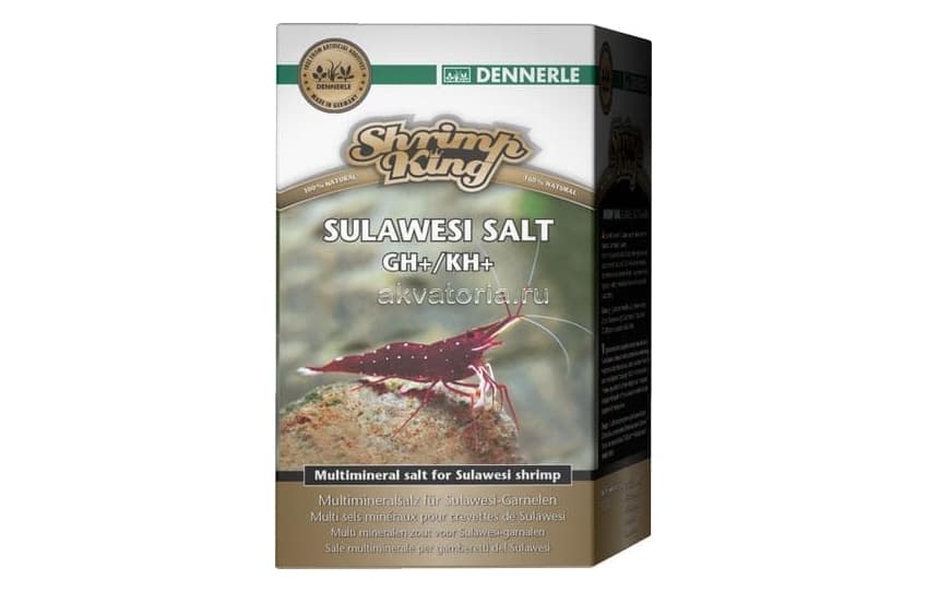 Минеральная соль для повышения GH+/KH+ Dennerle Shrimp King Sulawesi salt, 200 г