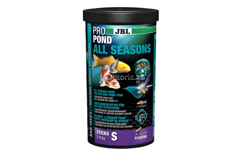 Корм всесезонный JBL ProPond All Seasons S, 180 г