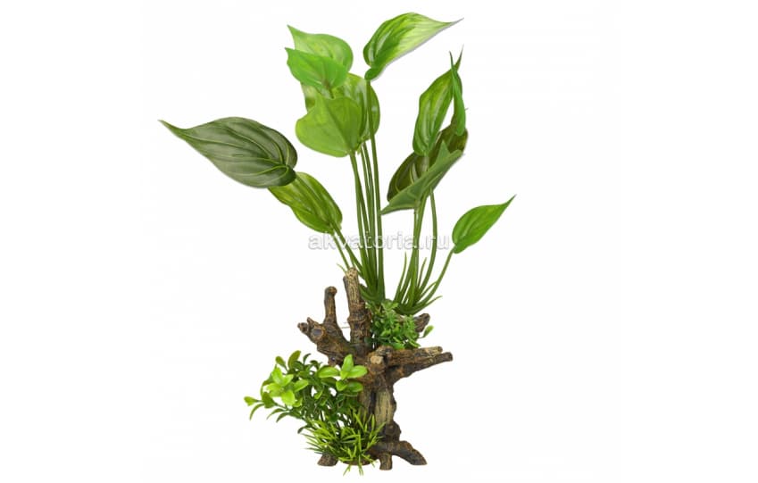Искусственное растение AQUA DELLA "Florascape 7", 14×11×31,5 см