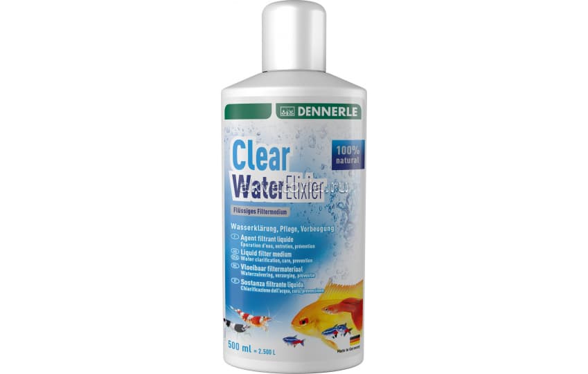 Добавка для очищения воды Dennerle Clear Water Elixier, 500 мл
