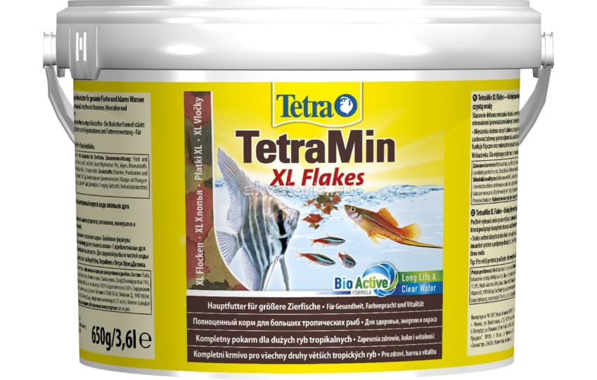 Корм TetraMin XL Flakes, хлопья, для средних и крупных видов рыб, 3,6 л