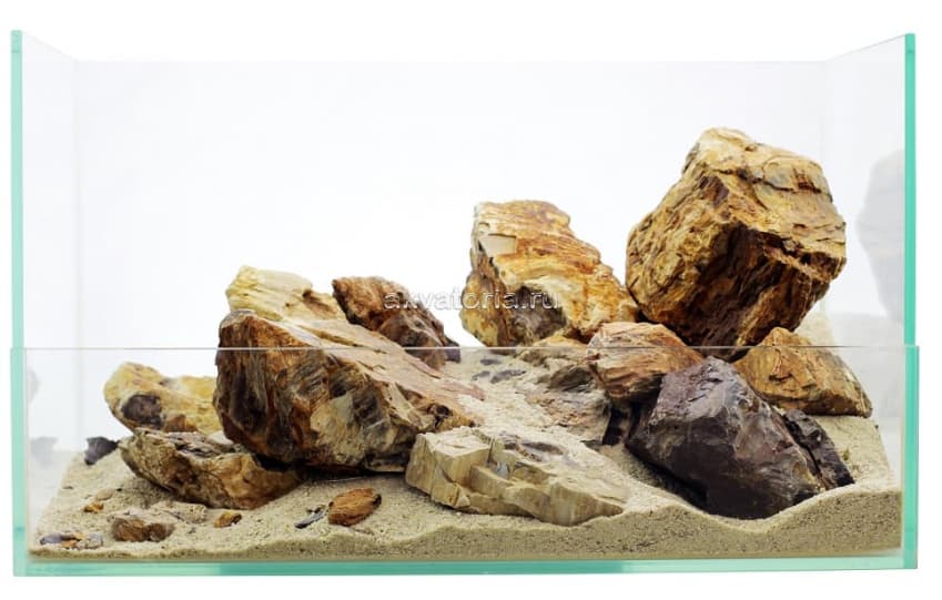 Камень GLOXY «Окаменелое дерево», 20 кг