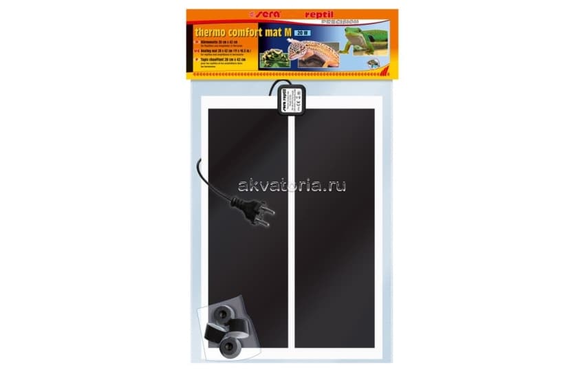 Нагревательный коврик Sera reptil thermo comfort mat, 20 Вт, 28×42 см