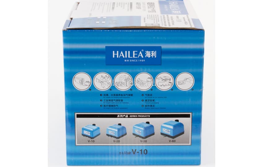 Диафрагмовый компрессор Hailea V-10, 10 Вт, 10 л/мин