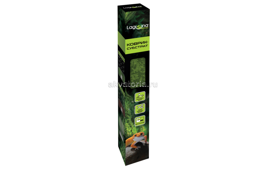 Коврик-субстрат Laguna для террариума, зелёный, 45×45 см