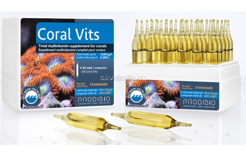Поливитаминная добавка для кораллов Prodibio Coral Vits, 30 ампул