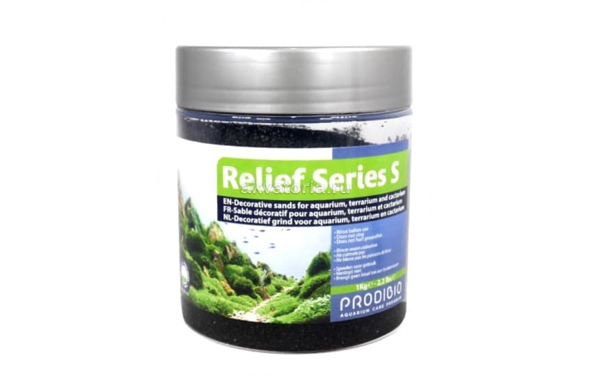 Грунт Prodibio Relief Series S, блестящий черный, 1 кг