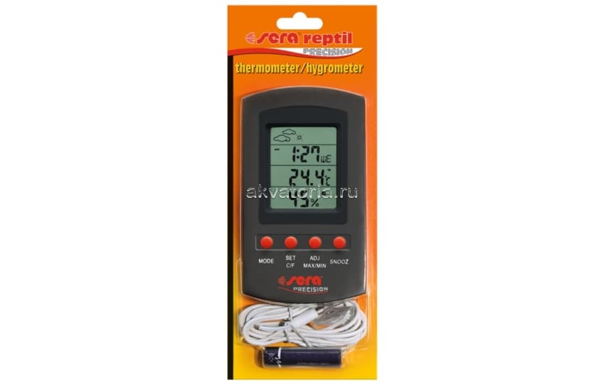 Термометр-гигрометр для террариумов Sera reptil thermometer/hygrometer