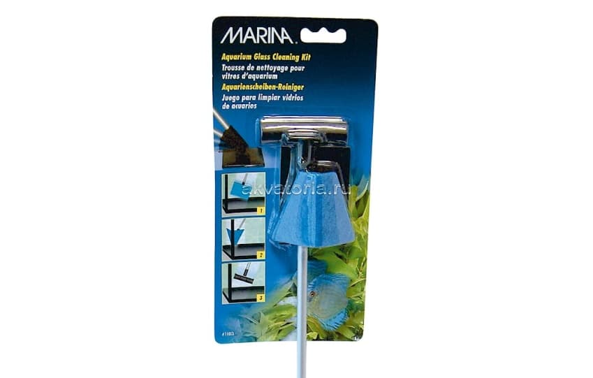Скребок для аквариума Hagen Marina, угловой, с лезвием