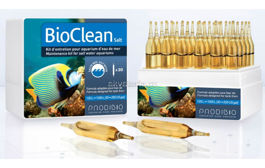 Средство для разложения органики Prodibio BioClean Salt Water, 30 ампул
