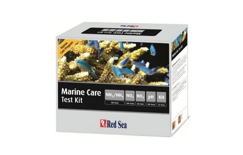 Набор тестов на аммоний, нитраты, нитриты, рН, КН Red Sea Marine Care
