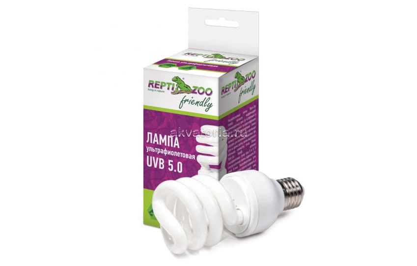 Террариумная ультрафиолетовая лампа Repti-Zoo Friendly UVB 5.0, 13 Вт
