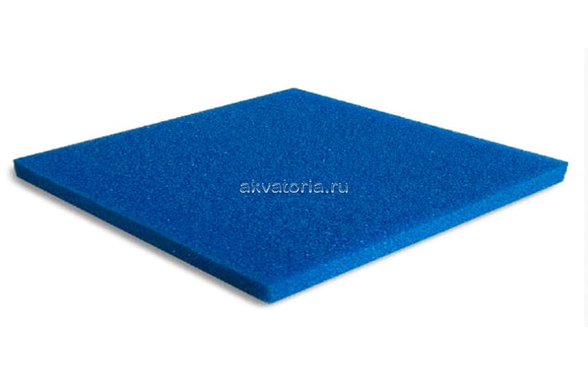 Фильтровальная губка Sunsun T-10, голубая, 50×50×2 см