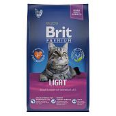 Корм для кошек с избыточным весом Brit Premium Cat Light, курица, 2 кг