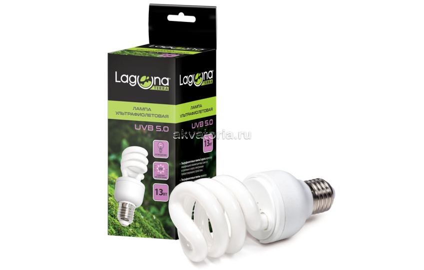Террариумная ультрафиолетовая лампа Laguna UVB 5.0, 13 Вт