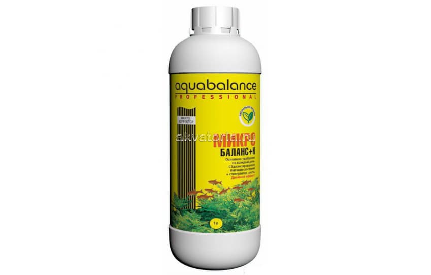 Удобрение для аквариумных растений Aquabalance МИКРО-БАЛАНС+К, 1 л