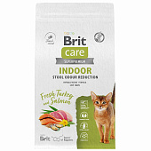 Корм для взрослых кошек Brit Care Cat Indoor Stool Odour Reduction, лосось и индейка, 1,5 кг
