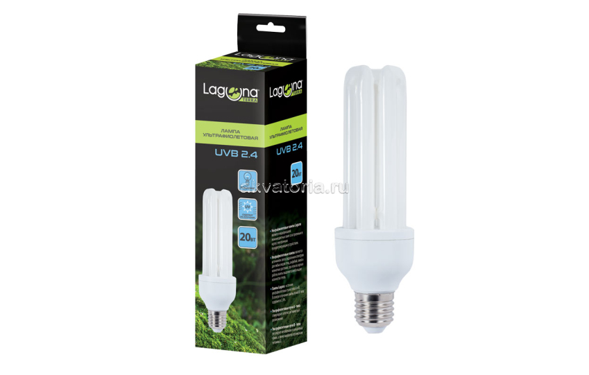 Лампа ультрафиолетовая для птиц Laguna UVB 2.4, 20 Вт