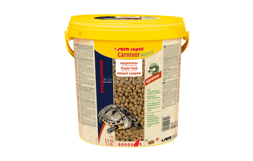 Корм для водных черепах Sera Reptil Professional Carnivor, гранулы, 10 л