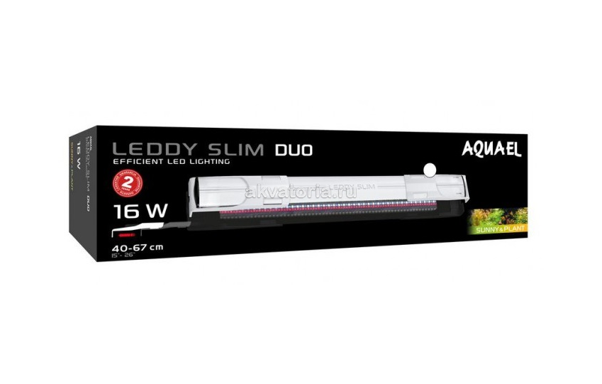 Светильник Aquael LEDDY SLIM DUO SUNNY & PLANT DAY&NIGHT, 16 Вт, белый