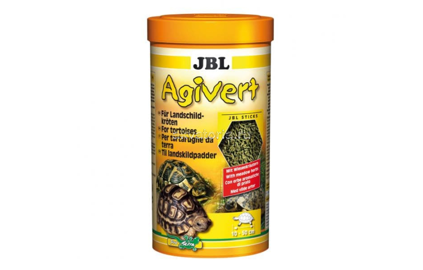 Корм JBL Agivert, палочки, для сухопутных черепах, 1 л