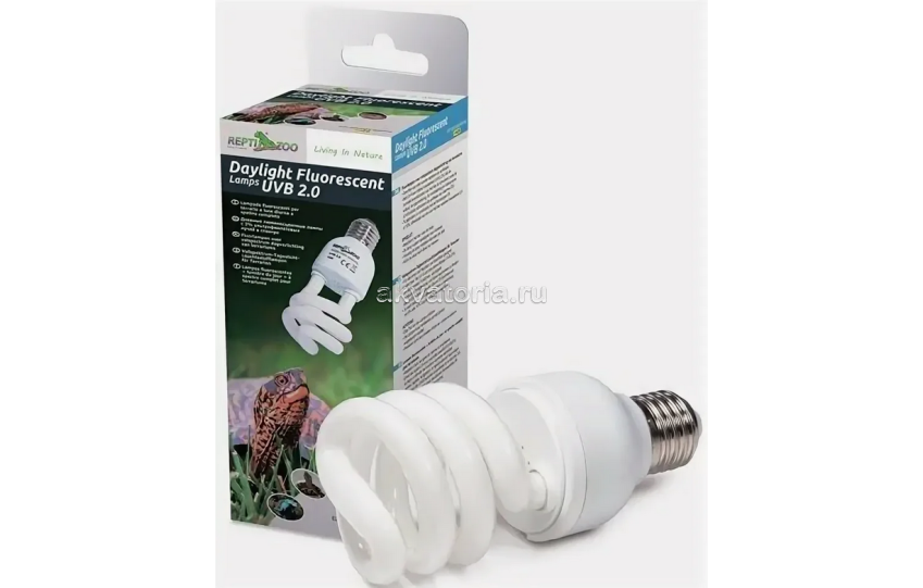 Террариумная лампа Repti-Zoo Compact Daylight UVB 2.0, 26 Вт